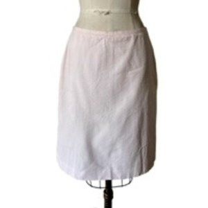 Brooks Brothers Pink & White A-Line Seersucker Skirt - Size 6